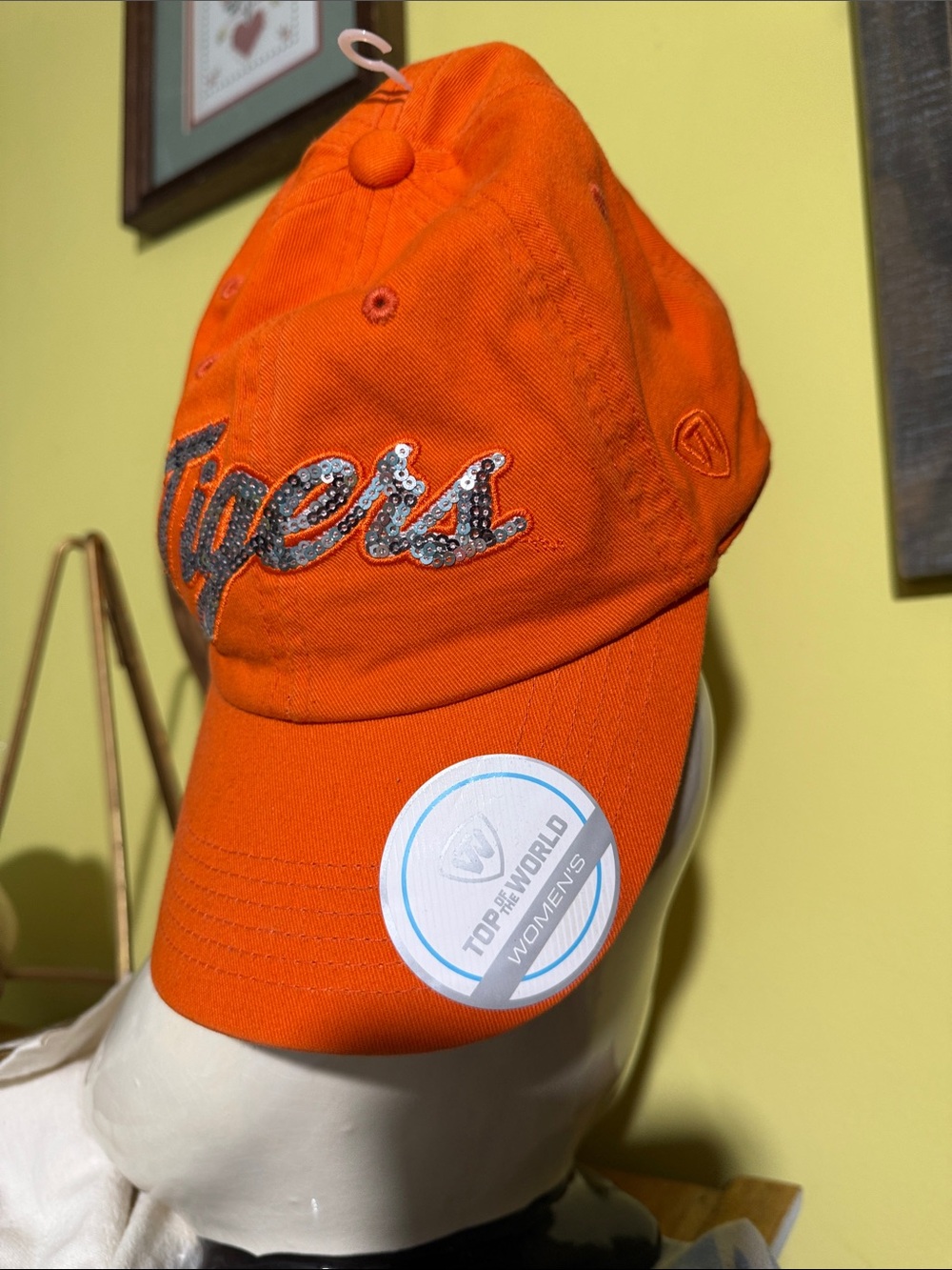 Top of the World Women's Orange Tigers Sequin Baseball Cap